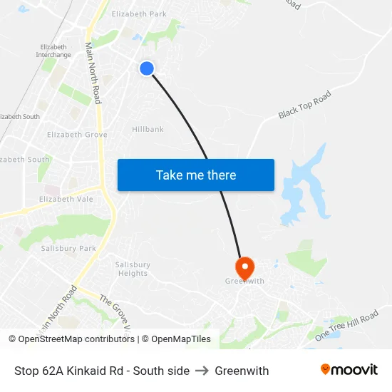 Stop 62A Kinkaid Rd - South side to Greenwith map