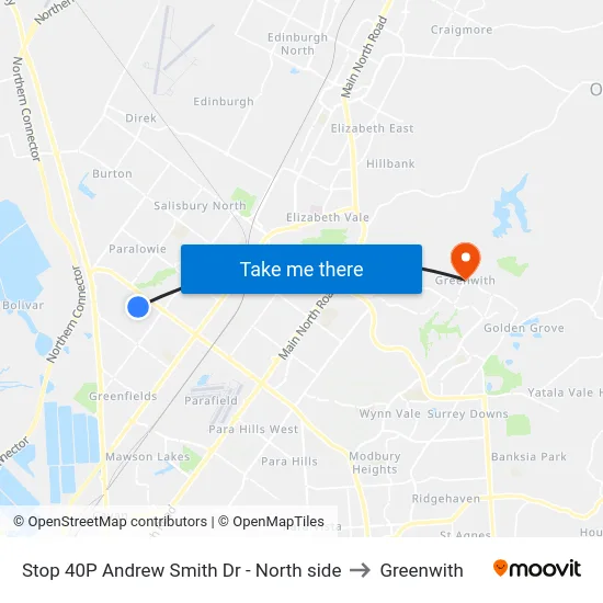 Stop 40P Andrew Smith Dr - North side to Greenwith map