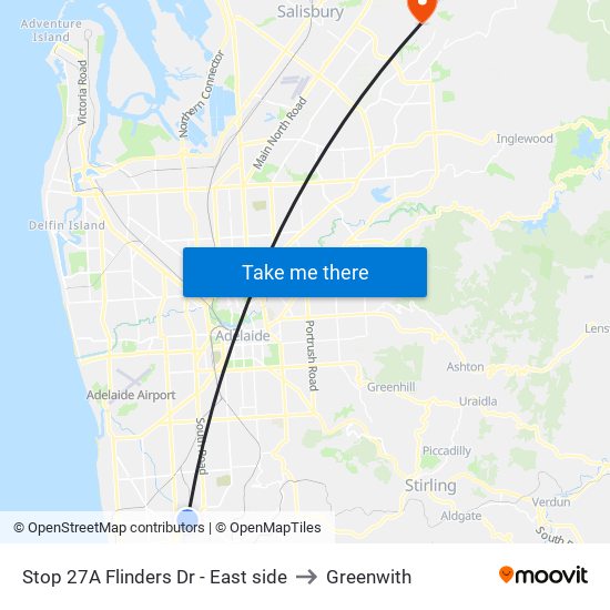 Stop 27A Flinders Dr - East side to Greenwith map