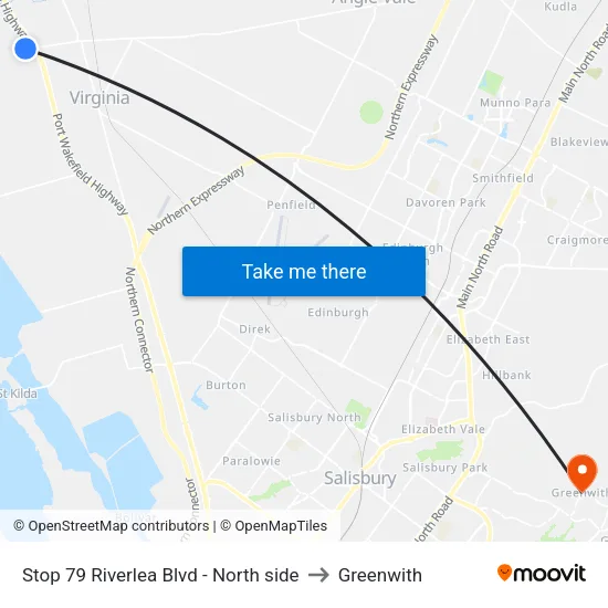 Stop 79 Riverlea Blvd - North side to Greenwith map