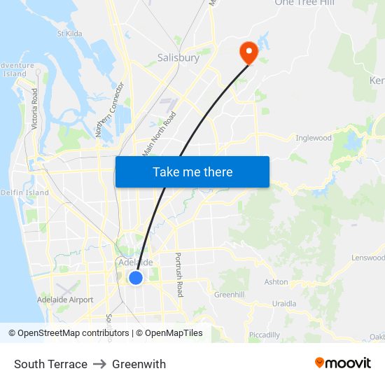 South Terrace to Greenwith map