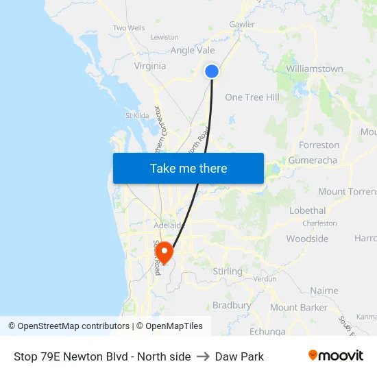 Stop 79E Newton Blvd - North side to Daw Park map