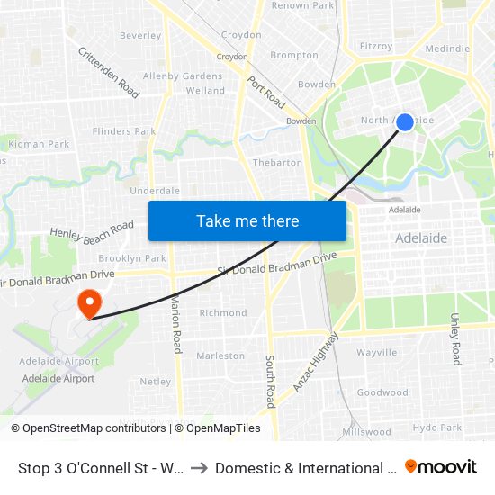 Stop 3 O'Connell St - West side to Domestic & International Terminal map