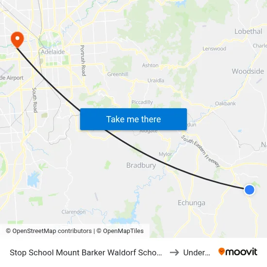 Stop School Mount Barker Waldorf School Sims Rd to Underdale map