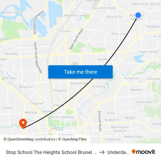 Stop School The Heights School Brunel Dr to Underdale map