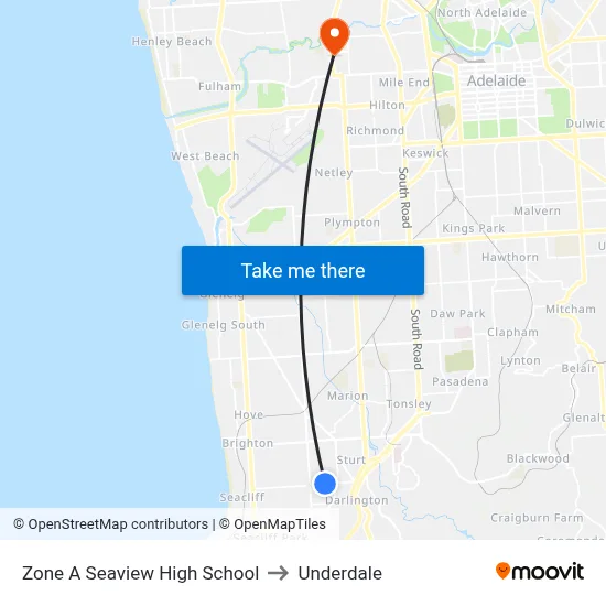 Zone A Seaview High School to Underdale map