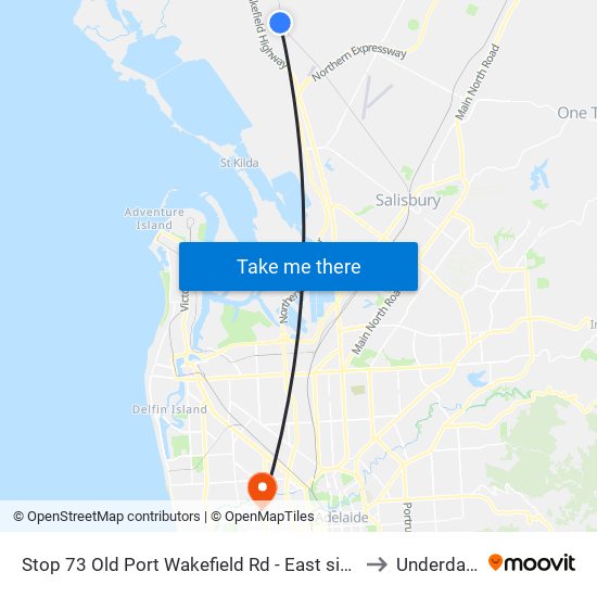 Stop 73 Old Port Wakefield Rd - East side to Underdale map