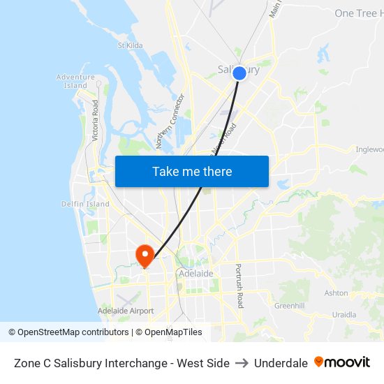 Zone C Salisbury Interchange - West Side to Underdale map