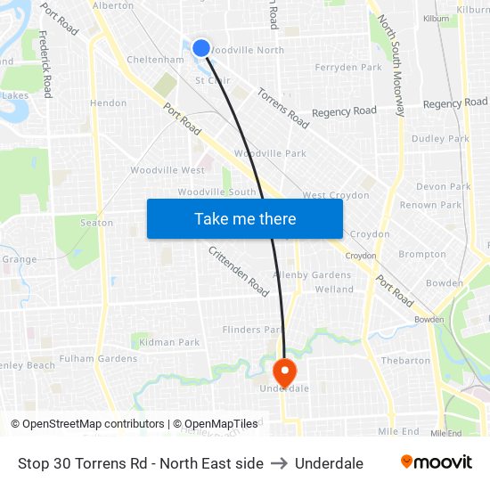 Stop 30 Torrens Rd - North East side to Underdale map