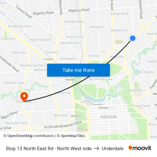 Stop 13 North East Rd - North West side to Underdale map