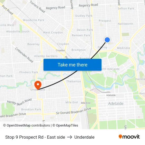 Stop 9 Prospect Rd - East side to Underdale map