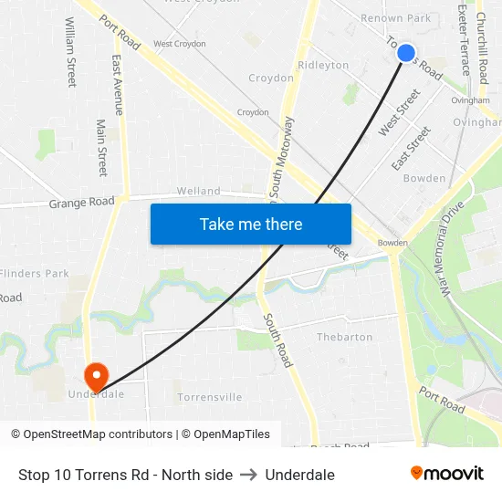 Stop 10 Torrens Rd - North side to Underdale map