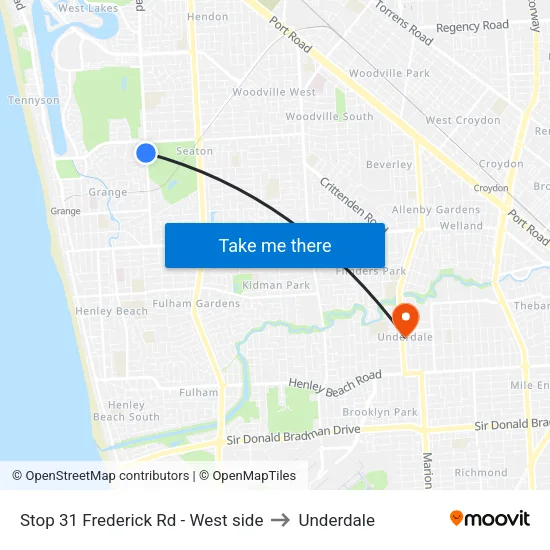 Stop 31 Frederick Rd - West side to Underdale map