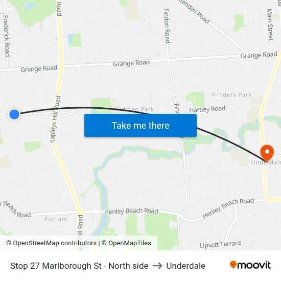 Stop 27 Marlborough St - North side to Underdale map