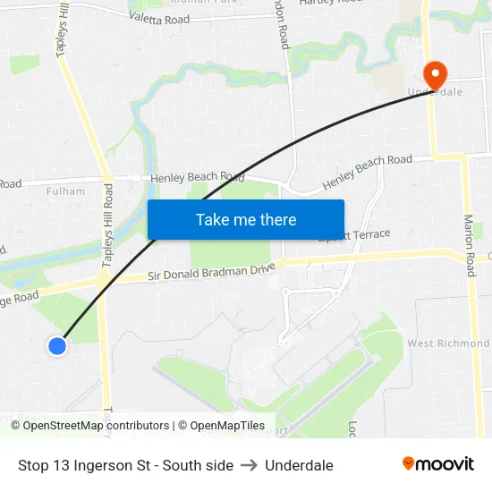 Stop 13 Ingerson St - South side to Underdale map