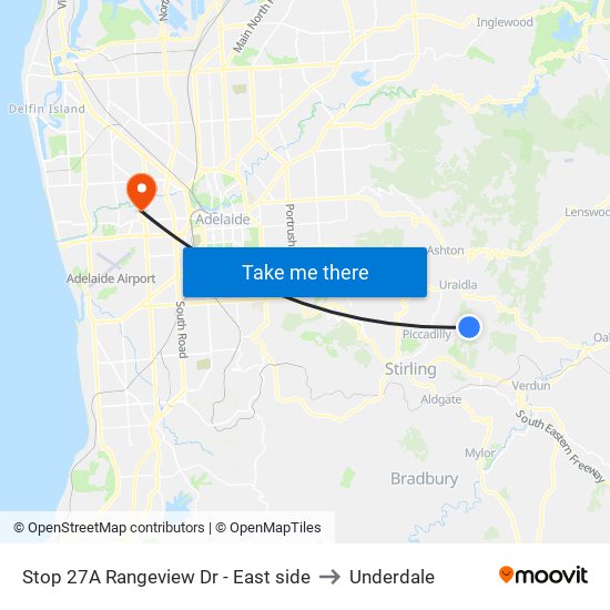 Stop 27A Rangeview Dr - East side to Underdale map