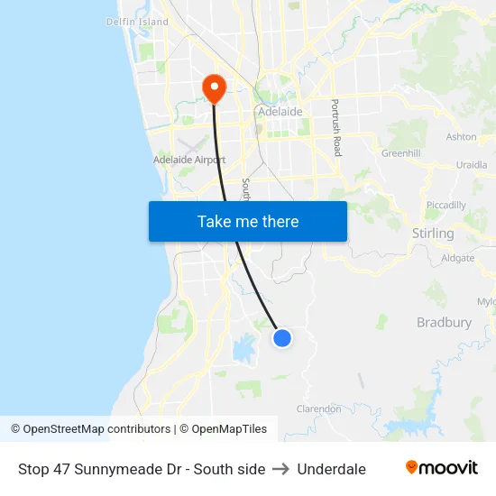 Stop 47 Sunnymeade Dr - South side to Underdale map