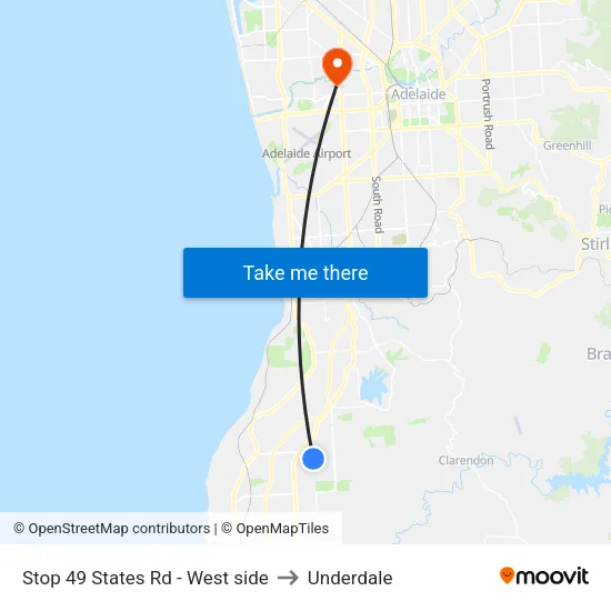 Stop 49 States Rd - West side to Underdale map