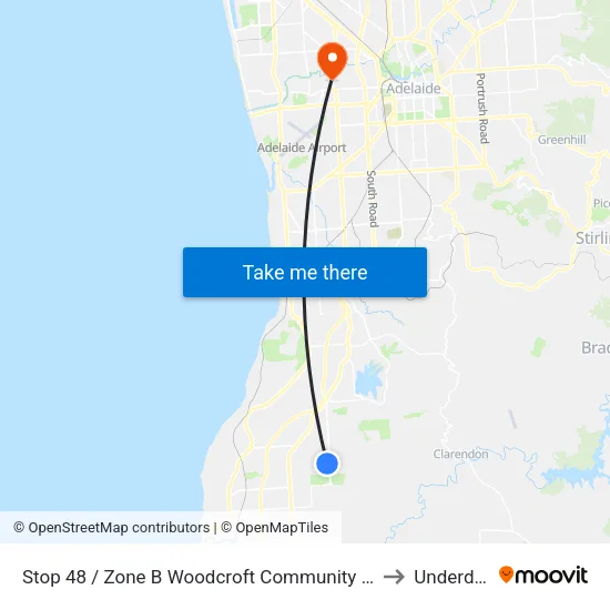 Stop 48 / Zone B Woodcroft Community Centre to Underdale map
