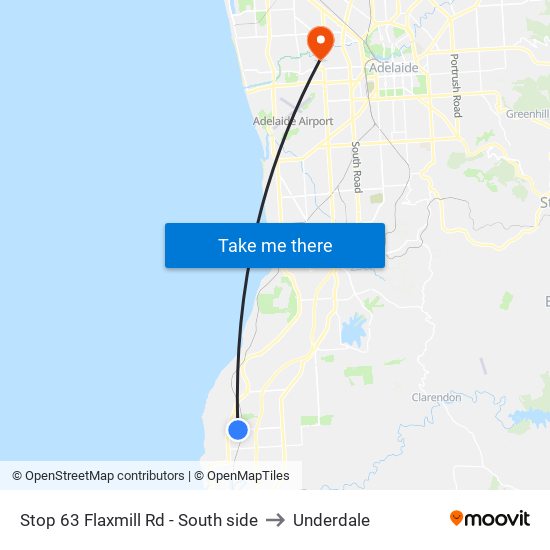 Stop 63 Flaxmill Rd - South side to Underdale map