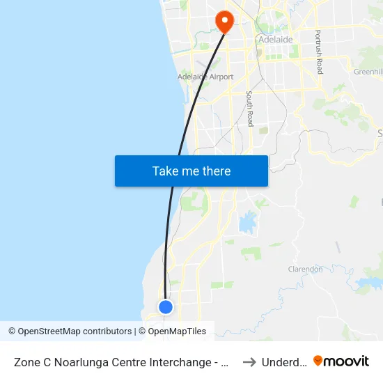 Zone C Noarlunga Centre Interchange - West side to Underdale map