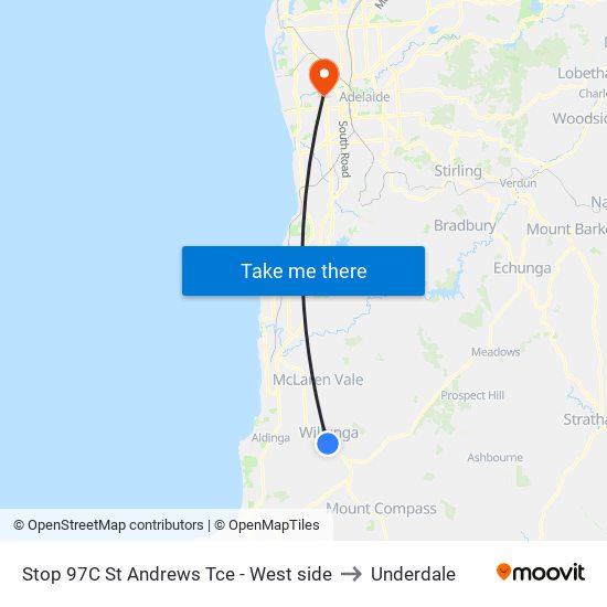 Stop 97C St Andrews Tce - West side to Underdale map