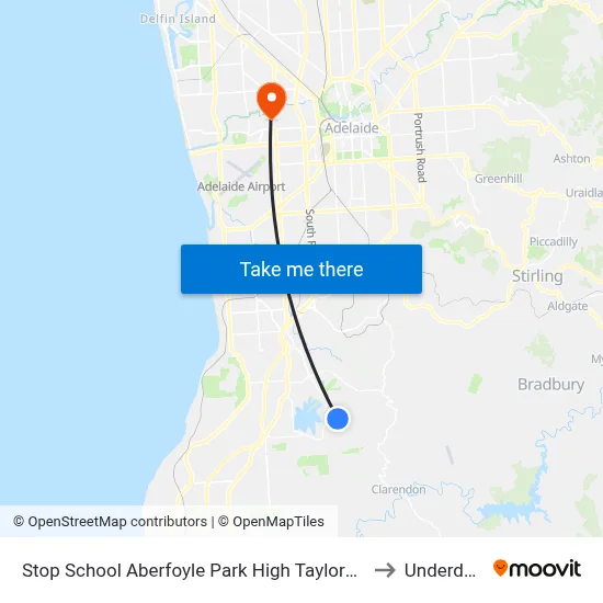 Stop School Aberfoyle Park High Taylors Rd to Underdale map
