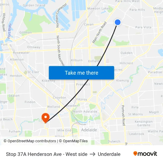 Stop 37A Henderson Ave - West side to Underdale map