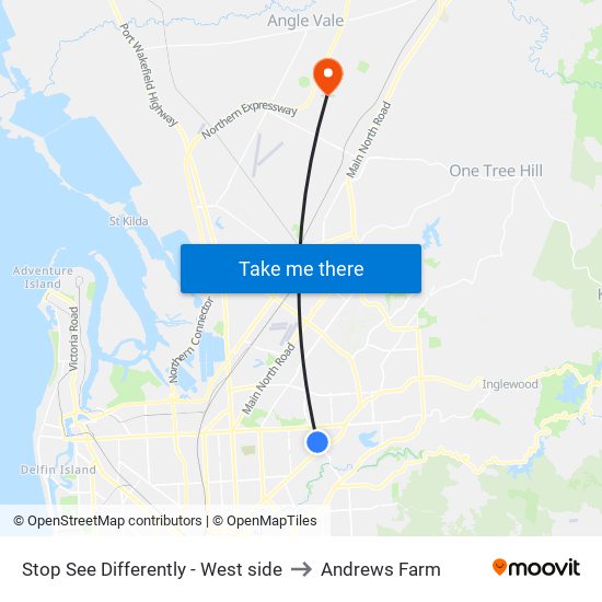 Stop See Differently - West side to Andrews Farm map