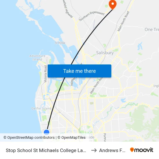Stop School St Michaels College Lawrie St to Andrews Farm map
