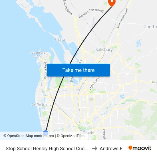 Stop School Henley High School Cudmore Tce to Andrews Farm map