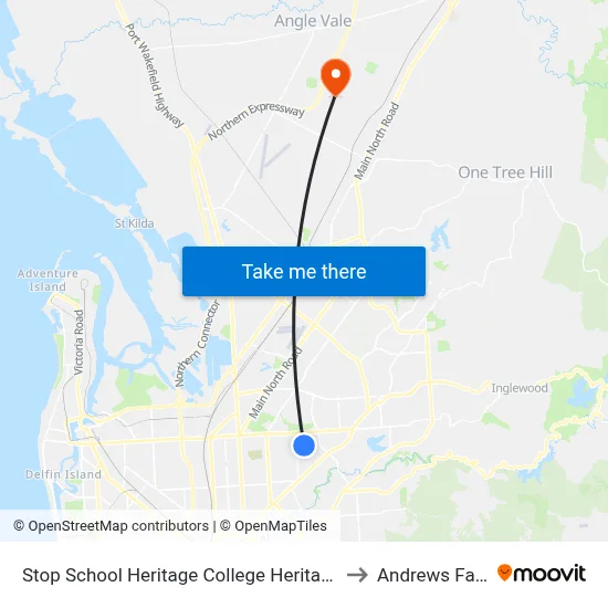 Stop School Heritage College Heritage Ct to Andrews Farm map