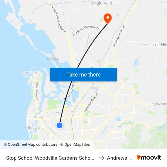 Stop School Woodville Gardens School Ridley Gr to Andrews Farm map