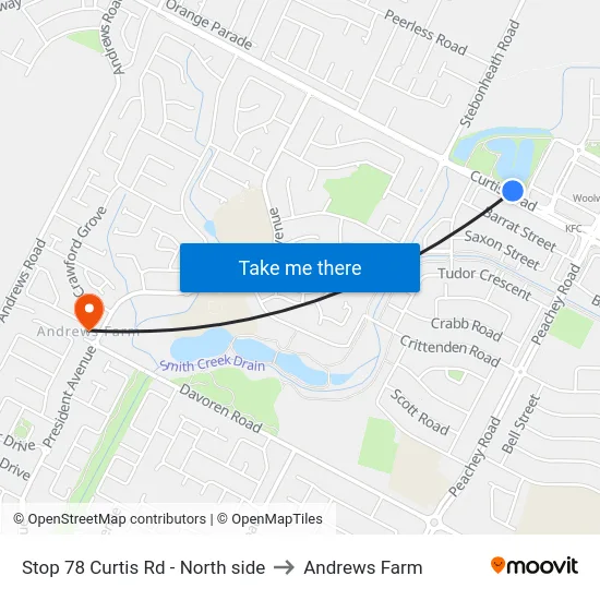 Stop 78 Curtis Rd - North side to Andrews Farm map