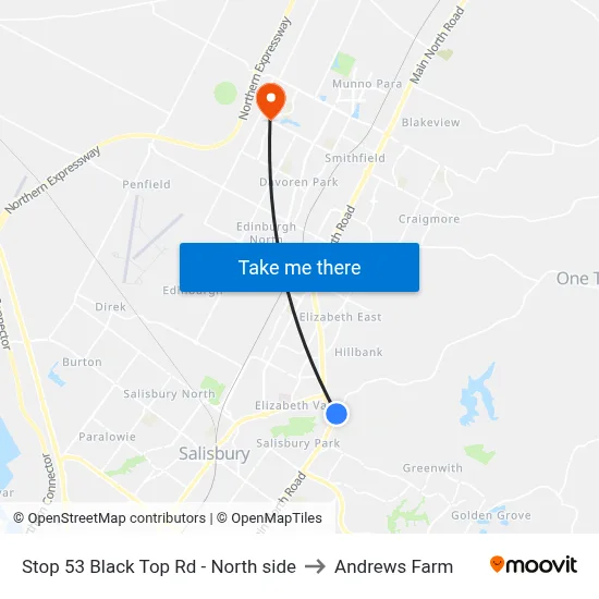 Stop 53 Black Top Rd - North side to Andrews Farm map