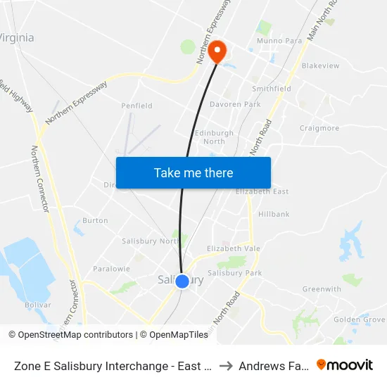 Zone E Salisbury Interchange - East Side to Andrews Farm map