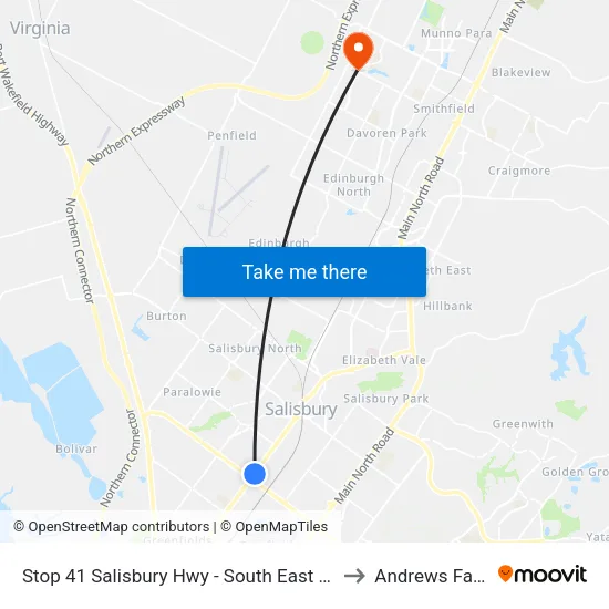 Stop 41 Salisbury Hwy - South East side to Andrews Farm map