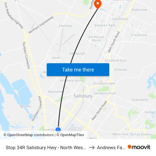 Stop 34R Salisbury Hwy - North West side to Andrews Farm map