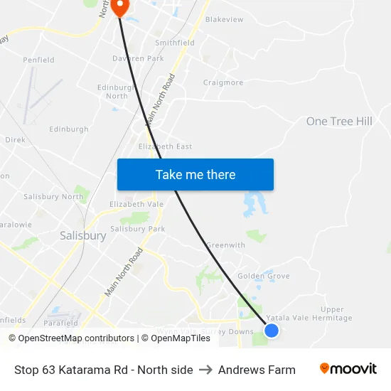 Stop 63 Katarama Rd - North side to Andrews Farm map