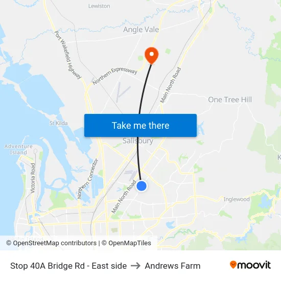 Stop 40A Bridge Rd - East side to Andrews Farm map