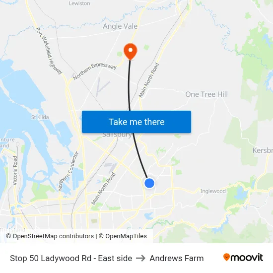 Stop 50 Ladywood Rd - East side to Andrews Farm map