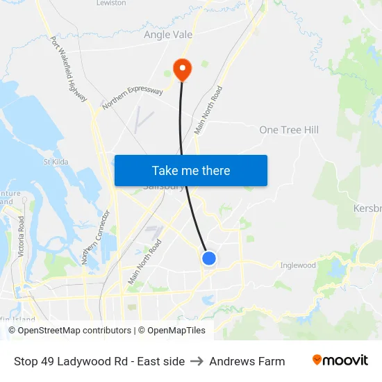 Stop 49 Ladywood Rd - East side to Andrews Farm map
