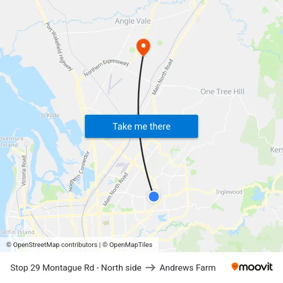 Stop 29 Montague Rd - North side to Andrews Farm map