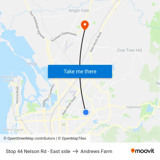 Stop 44 Nelson Rd - East side to Andrews Farm map