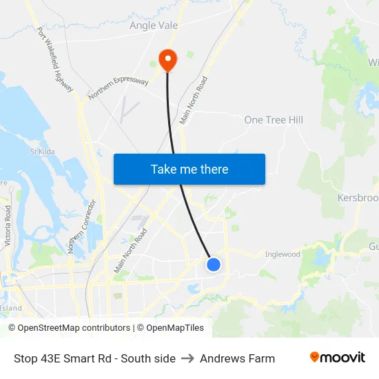 Stop 43E Smart Rd - South side to Andrews Farm map