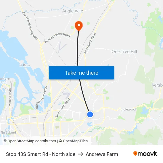 Stop 43S Smart Rd - North side to Andrews Farm map