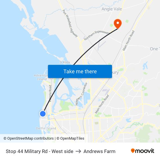 Stop 44 Military Rd - West side to Andrews Farm map