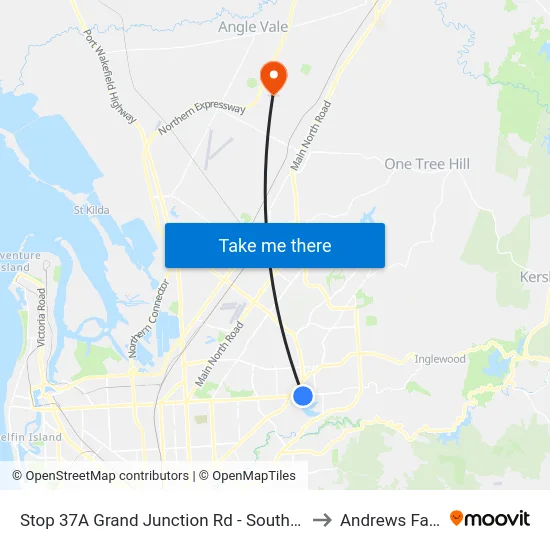 Stop 37A Grand Junction Rd - South side to Andrews Farm map