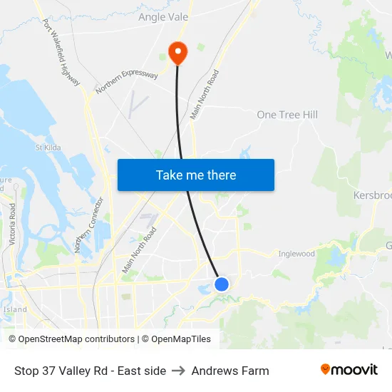 Stop 37 Valley Rd - East side to Andrews Farm map