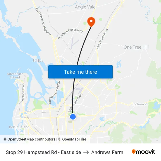 Stop 29 Hampstead Rd - East side to Andrews Farm map